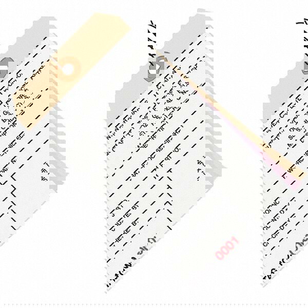 Blank Tag: 6-1/4'' High, Manila & White, Synthetic Paper